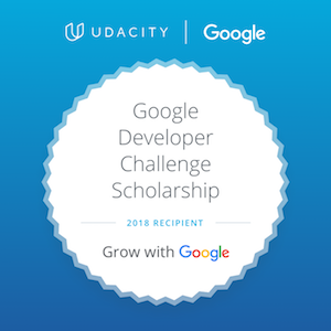 Udacity Grow with Google scholarship award